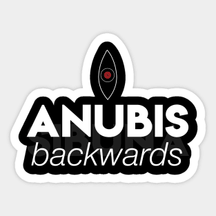 Anubis Backwards Logo Sticker